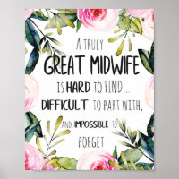 Midwife Doula Office Thank you Card Quote Gift