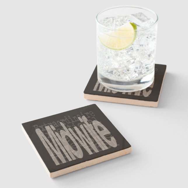Midwife Extraordinaire Stone Coaster (Side)