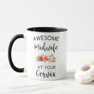 Midwife mugs, midwife at your cervix coffee mug