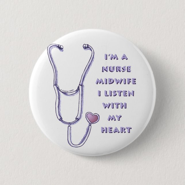 Midwife Nurse Heart Pin (Front)