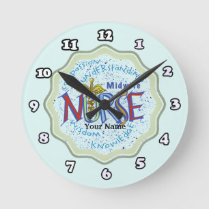 Midwife Nurse Motto clock