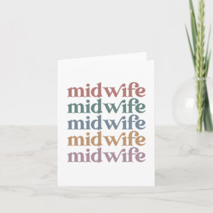 Midwife Retro Vintage Midwifery Gift Card