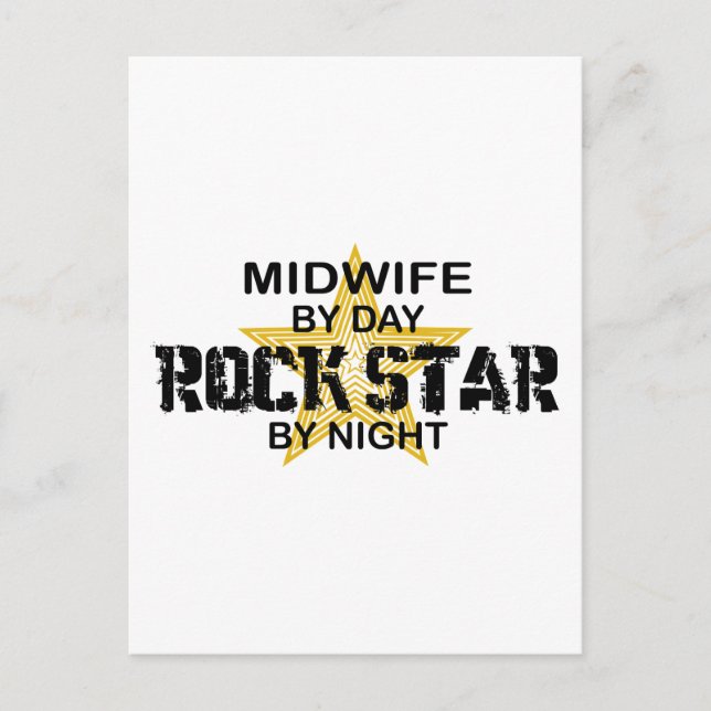 Midwife Rock Star by Night Postcard (Front)