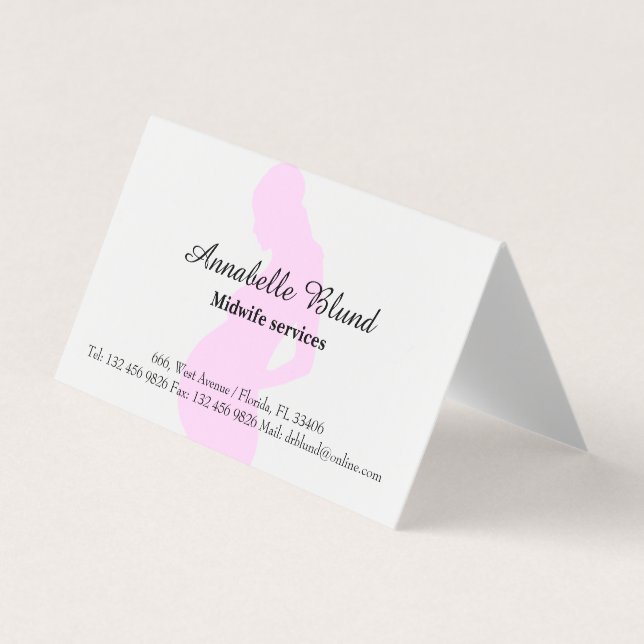Midwife service Business Card (Front)