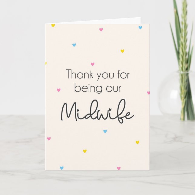 Midwife Thank You Card  (Front)