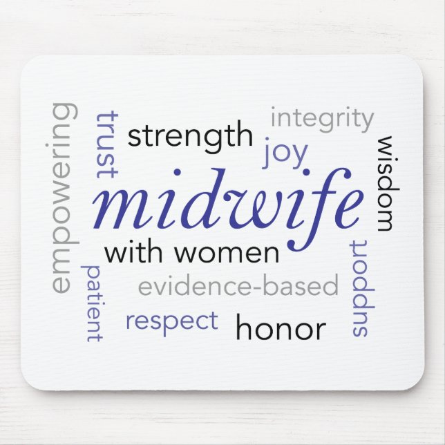 midwife word cloud mouse pad (Front)