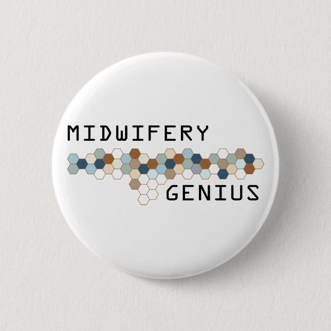 Midwifery Genius 6 Cm Round Badge (Front)
