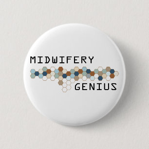 Midwifery Genius 6 Cm Round Badge