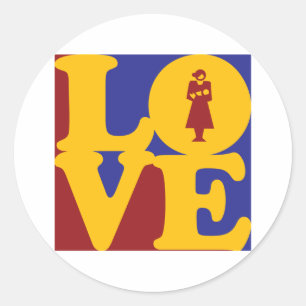 Midwifery Love Classic Round Sticker