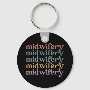 Midwifery Retro Vintage Midwife Gifts Key Ring
