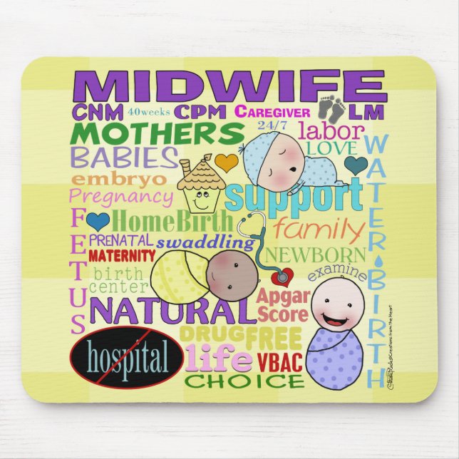 Midwifery Terminology-Subway Art Mouse Pad (Front)