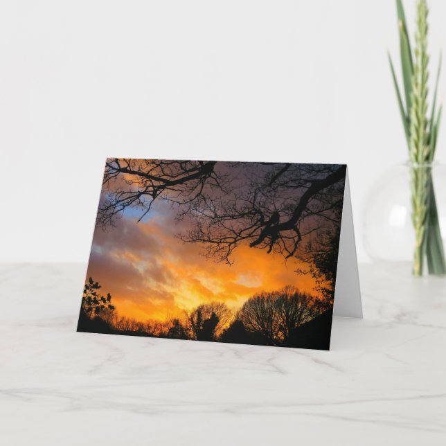 Midwinter Sunset - Greeting Card (Front)