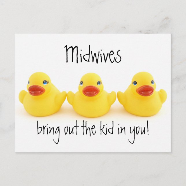 Midwives and Yellow Rubber Ducks Postcard (Front)