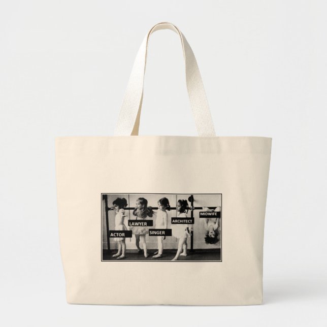 midwives are different large tote bag (Front)