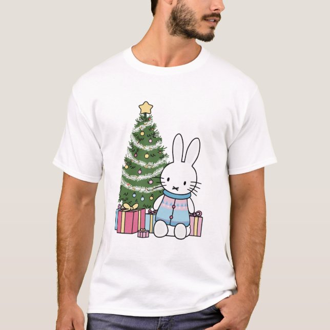 Miffy on Christmas Morning  T-Shirt (Front)