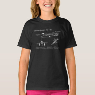 MiG-21 bis - Airplane Blueprint Plans PD T-Shirt