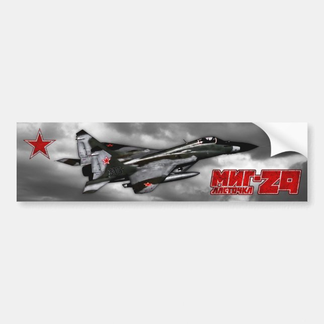 MiG-29 Bumper Sticker (Front)