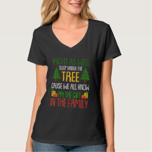 Might As Well Sleep Under The Tree Christmas Pajam T-Shirt