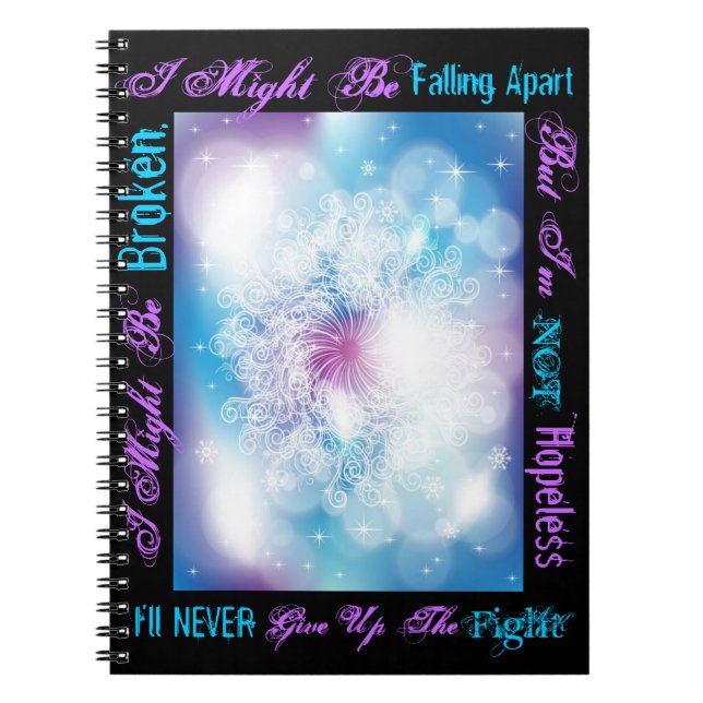 Might Be Broken But NOT Hopeless Notebook Journal (Front)