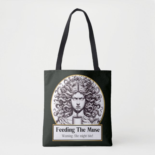 Might Bite: The Grumpy Muse Chronicles Tote Bag (Front)