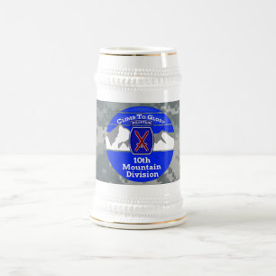 Mighty 10th Mountain Division “Climb To Glory” Beer Stein