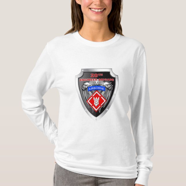 Mighty 20th Engineer Brigade-Airborne T-Shirt (Front)