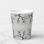 Mighty as the Oak Spooky Adult Birthday Party Paper Cups<br><div class="desc">Sip your favourite beverages from our eerie oak-themed paper cups. The design captures the essence of ancient, creepy oaks, making each sip feel like a journey into the unknown. Step into the shadowy depths of our "Mighty as the Oak Spooky Adult Birthday Party Collection, " where the haunting beauty of...</div>