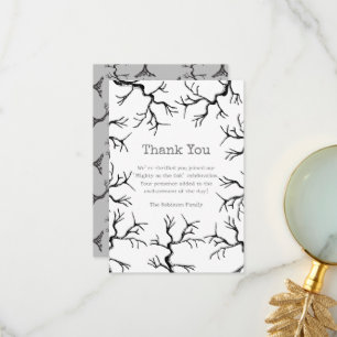 Mighty as the Oak Spooky Adult Birthday Thank You Card