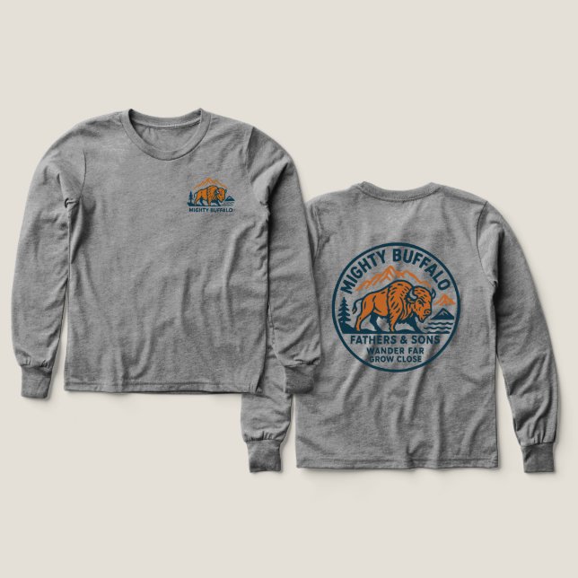 Mighty Buffalo adult long sleeve (Design Front & Back)