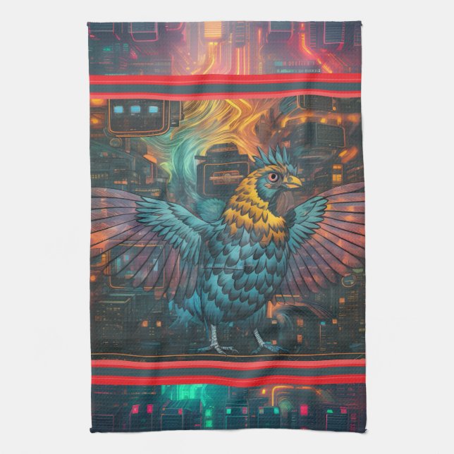 Mighty Chicken Tea Towel (Vertical)