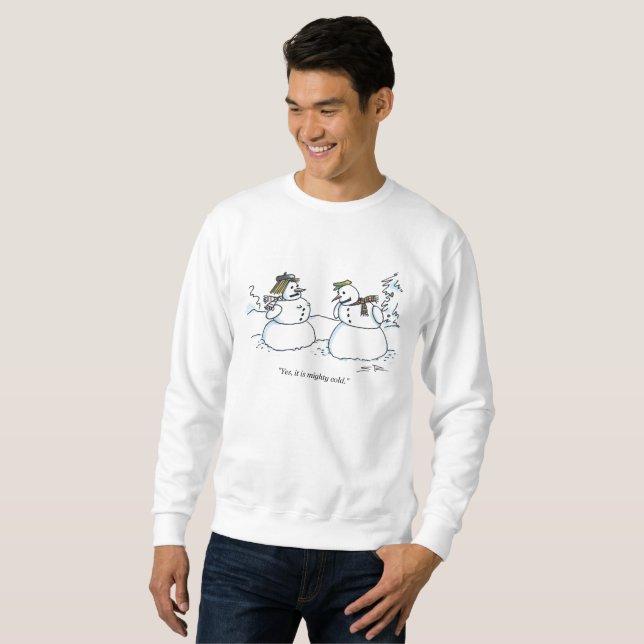 Mighty Cold white sweatshirt (Front Full)