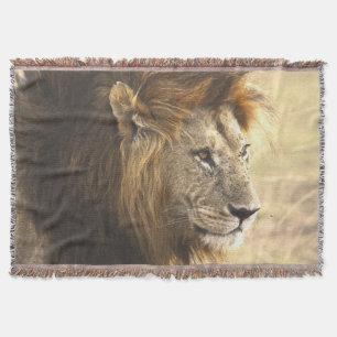 Mighty Lion Throw Blanket