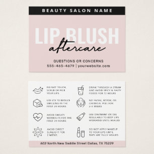 Mighty Lip Blush After Care Instruction Card