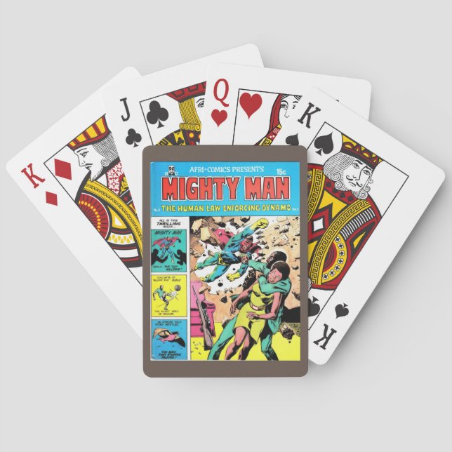 Mighty Man 4 Playing Cards (Back)