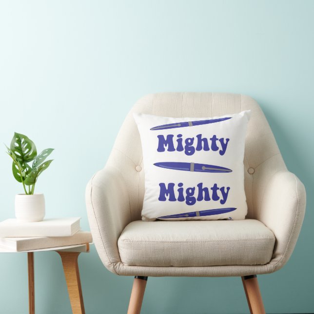 Mighty Pen Author Fun Writer Slogan Cushion (Chair)