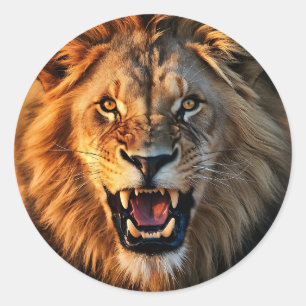 Mighty Roar Classic Round Sticker