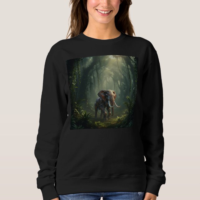 Mighty Robot Elephant in African Jungle Sweatshirt (Front)