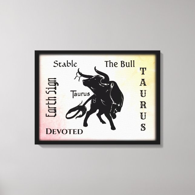 Mighty Taurus the Bull Zodiac Canvas Print (Front)