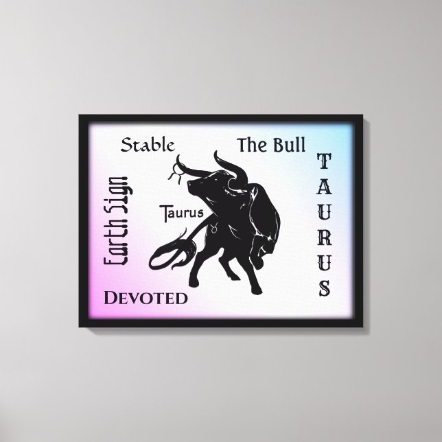 Mighty Taurus the Bull Zodiac Canvas Print (Front)
