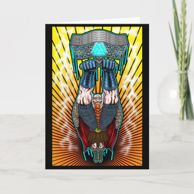 Mighty Thor - Full Colour Greeting Card (Front)