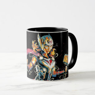 Mighty Thor Illustrated Character Art Mug