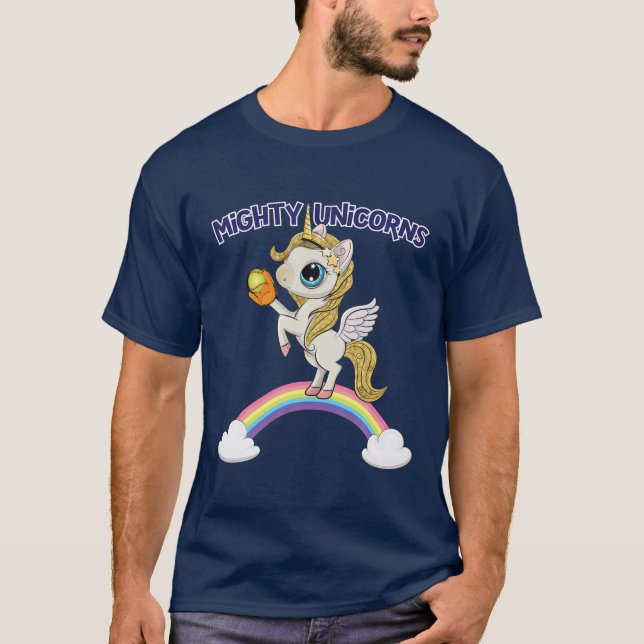Mighty Unicorns Softball T-Shirt (Front)