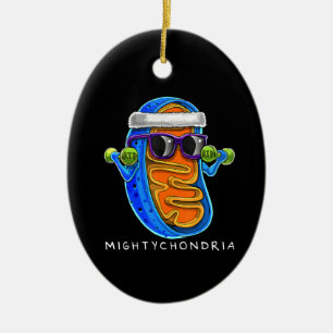 Mightychondria Cellular Biology Science Teacher Ceramic Tree Decoration