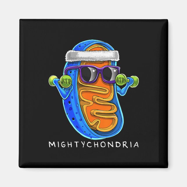 Mightychondria Cellular Biology Science Teacher Fu Magnet (Front)