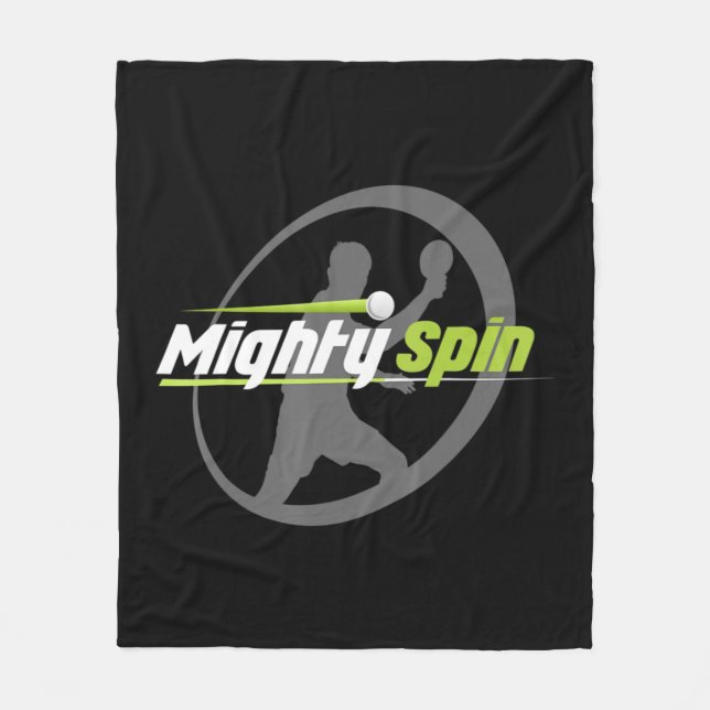 MightySpin  Ping Pong Tee   Table Tennis  Cool Fleece Blanket (Front)