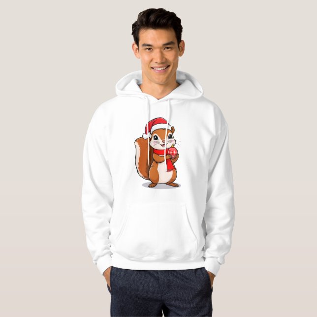 Mignon Christmas squirrel Hoodie (Front Full)