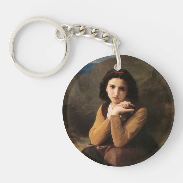 Mignon Innocence of Adolescent Girl, Bouguereau  Key Ring (Front)
