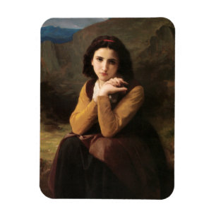 Mignon Innocence of Adolescent Girl, Bouguereau  Magnet
