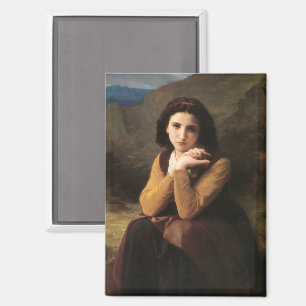 Mignon Innocence of Adolescent Girl, Bouguereau  Magnet