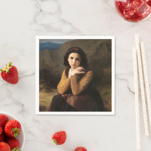Mignon Innocence of Adolescent Girl, Bouguereau  Napkin